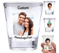 Bicchieri da shot personalizzati Bulk Testo fotografico personalizzato 4 once Divertente bicchiere da whisky regalo unico per matrimonio, compleanno, laurea, addio al celibato