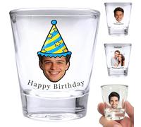 Bicchieri da shot personalizzati Bulk Testo fotografico personalizzato da 3 once Divertente bicchiere da whisky regalo unico per matrimonio, compleanno, laurea, addio al celibato