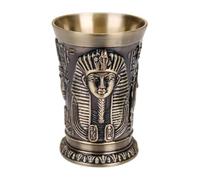Bicchieri da succhietto da 30 ml, caraffe egiziane vintage in lega di zinco, mini bicchieri in metallo per bevande, set di utensili da bar decorati, per whisky, tequila, per uomini e donne