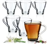 Bicchieri da tè KADAX, set di 6, bicchieri con manico, bicchieri d'acqua 250 ml