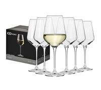 BICCHIERI DA VINO BIANCO GRANDI SET DI 6 450 ML VETRO CRISTALLO COLLEZIONE ELEGA