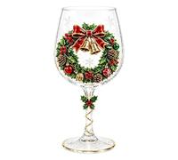 Bicchieri da vino di Natale 3D da 300 ml per cocktail | Calice da champagne festivo per padri, uomini, mariti, baristi, intrattenitori, feste, raduni, casa, bar, ristoranti, hotel