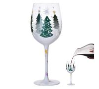 Bicchieri da vino di Natale con bicchieri di Natale, bicchieri da vino rosso, bicchieri di Natale con | decorazione natalizia in vetro, divertente centrotavola per vino, champagne, succo di frutta