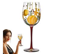Bicchieri da vino natalizi con stelo, bicchieri natalizi,Bicchiere da vino rosso in natalizio con stelo - Centrotavola da tavolo dipinto a mano, decorazione per tazza da bere, per e champagne