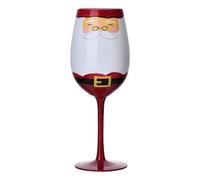 Bicchieri da vino natalizi con stelo, bicchieri natalizi, Classica tazza di vetro con stelo Babbo Natale Albero di Natale Modelli di aghi di pino, Divertente centrotavola natalizio in vetro per bicchi