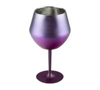 Bicchieri da vino personalizzati in acciaio inox inciso, tazze personalizzate Aggiungi il testo della tua immagine, in acciaio inox con stelo portatile con stelo per feste in piscina (viola)