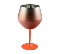 Bicchieri da vino personalizzati in acciaio inox inciso, tazze personalizzate Aggiungi il testo dell'immagine, in acciaio inox con stelo portatile, con stelo per feste in piscina (zafferano)