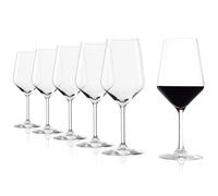 BICCHIERI DA VINO ROSSO SET 6 CALICI CRISTALLO 490 ML ALTA QUALITÀ DESIGN ELEGAN