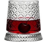 Bicchieri da whisky girevoli - Elegante bicchiere vino | Insieme delle | Antistress rotante for la casa, vetreria di alta qualità, regalo complementare(B)