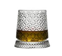Bicchieri da Whisky Rotativi | Include un sottobicchiere per tazza da bere rotante in stile vecchio fashioned, da cocktail ,per uomini, padre, figlio, famiglia e amici
