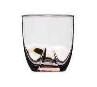 Bicchieri d'acqua Bicchieri senza stelo a forma di diamante, bicchieri colorati in vetro senza piombo for acqua, latte, succo, vino, whisky, cocktail per la cucina di casa(Pink,Piccolo)