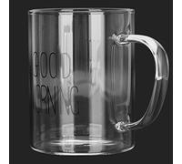Bicchieri d'acqua riutilizzabili in plastica trasparente, tazza da caffè al latte trasparente da 350 ml con manico Bicchiere d'acqua Bicchieri Utensile da cucina(B)