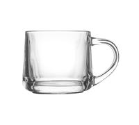 Bicchieri d'acqua Tazza da caffè trasparente da 13,4 once, tazze in vetro spesso senza piombo con manico for bevande calde/fredde, latte, cappuccino, tè e succhi di frutta per la cucina di casa