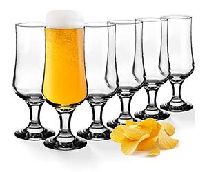 Bicchieri di birra Kadax, bicchieri da bevute in bicchiere di alta qualitŕ, set da 60 ml, bicchieri d'acqua, bicchieri di succo con piede, bicchieri per acqua, bevande, bicchieri da bevanda,