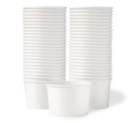 Bicchieri di carta per gelato - Ciotole da dessert usa e getta da 50 ml, per cibi caldi o freddi, forniture per feste per sundae, yogurt congelato, zuppa, bianco