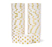 Bicchieri di carta per gelato - Ciotole usa e getta da dessert per cibi caldi o freddi, 5 once per feste di snae, yogurt congelato, zuppa, pois dorati