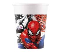 Bicchieri di Carta Spiderman World of Webs, 200 ml, Confezione da 8