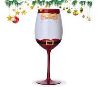Bicchieri di Natale, Bicchieri da vino per le vacanze,Babbo Natale Albero di Aghi di pino da vino rosso natalizi - Divertente centrotavola natalizio in per bicchieri per il matrimonio