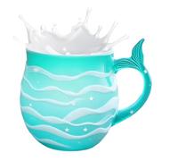 Bicchieri Di Per Caffè Freddo - per Bevande Estetici a Coda di | Tazze In Per Caffè E Tè,Per Bevande Calde E Fredde Latte Acqua Succo Decor Casa Ufficio Ristorante Bar Adulti Bambini Compleanno