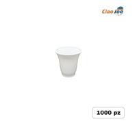 1000 bicchierini caffe plastica Bianco da 80 ML Bicchieri Caffé