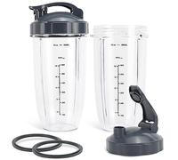 Bicchieri di ricambio per frullatore NutriBullet Pro 900w/600w Series Cups con coperchio flip top to go (confezione da 2)