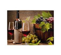 Bicchieri di vino con bottiglia di vino e uva, puzzle da 500 pezzi per adulti - puzzle in legno per adulti e anziani