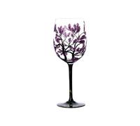 Bicchieri Di Vino Dipinti A Mano - Bicchieri Dipinti Artigianalmente Con Modello Di Albero | Bicchieri Di Vino Dipinti A Mano Con Fiori | Bicchieri Di Vino Lolita Quattro Stagioni: Regali Di Bicchieri