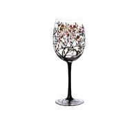 Bicchieri Di Vino Dipinti A Mano - Bicchieri Dipinti Artigianalmente Con Modello Di Albero | Bicchieri Di Vino Dipinti A Mano Con Fiori | Bicchieri Di Vino Lolita Quattro Stagioni: Regali Di Bicchieri