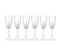 BICCHIERI FLUTE TRASPARENTI 6pz