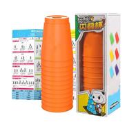 Bicchieri generici per accatastamento rapido - Gioco di coppa impilabile educativa, ABS 7,9 x 7,9 x 23,5 cm 12 pezzi, gioco di sviluppo per abilità motorie per bambini e adolescenti