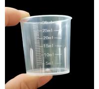 30 ml di plastica liquida misurino - Mini bicchieri trasparenti da cucina medicinali trasparenti bicchieri graduati per cottura cottura casa laboratorio strumento di misurazione
