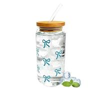 Bicchieri in - 7,5 x 15,3 cm, 500 ml, barattolo trasparente, a prova di pillola, coppa con membro, design a, con straw inclusid, Stylish Glassware per casa, bar, ufficio, feste