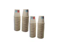 Bicchieri in Carta 75 ml in cartoncino biodegradabile per Bevande Calde e Fredde, Caffé, orzo, Te, Acqua Chicco Di Caffe' (100, bianco neutro)