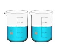 Bicchieri in vetro a forma bassa da 10000 ml, 1 pezzo/2 pezzi/4 pezzi bicchiere da laboratorio in borosilicato ispessito, bicchieri graduati in vetro con graduazione e beccuccio, per laboratorio/scu