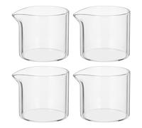 Bicchieri in Vetro per Latte 110ml, Set 4 Pezzi, Trasparenti | Caffè e Tè, Uso in Ristoranti, Formato Mini, Design Vintage e Semplice