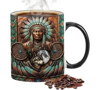 Bicchieri isolati decorativi ceramici delle tazze da caffè 350ml con la maniglia