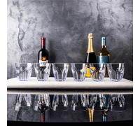 Bicchieri molati Ankon - set 6 pezzi trasparente in SAN , dimensioni 9,5x9,5xH9,5 cm, peso 0,74 kg trasparente