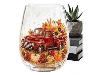 Bicchieri per bere resistente al calore divertente | Decorativo Stagionale Bourbon Vetro per Casa Appartamento Dormitorio Ufficio Fattoria Bar Ristorante Festa del Ringraziamento