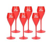 Bicchieri per Champagne G.H. Mumm in Plastica Rossi | Bicchieri Originali Champagne Mumm | Confezione da 6