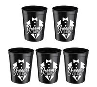 Bicchieri per feste di nozze, bicchieri da sposi per feste di squadra, decorazione per celebrare il bestman, 5 pezzi