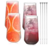 Bicchieri per latte macchiato, 4 bicchieri da caffè da 500 ml, con 4 bastoncini, cappuccino, tazze da caffè, tazze da caffè e caffè