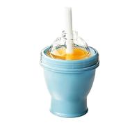Bicchieri per palline di ghiaccio, facilmente deformabili, pieghevoli, a | Bicchiere per gelato con cannuccia e coperchio, per whisky, caffè, cocktail, bevande, casa, palestra, viaggi