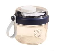 Bicchieri per parfait per yogurt, 650 ml, con manico, per uso portatile, realizzati in materiale ABS per conservare i pasti, tra cui yogurt, cereali e insalata, lavabili in lavastoviglie (blu)