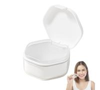 Bicchieri per protesi dentarie in ammollo, custodia per protesi completa, a prova di perdite, portatile, con coperchio, custodia impermeabile per protesi dentaria, contenitore per protesi per casa e