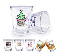 Bicchieri personalizzati Viso Personalizzato Foto Testo Shot Glass Personalizzato 2 Oz Nome Divertente Logo Whisky Vetro Anniversario di Nozze Bomboniere Addio al nubilato S5