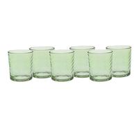 Bicchieri retro verdi Eleganti per Stile e Raffinatezza in Vetro 26 cl Set di 6