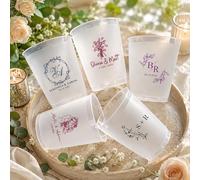 Bicchieri Smerigliati Personalizzati Per Matrimoni - Bicchieri In Plastica Riutilizzabili Da 450 Ml - Bomboniere Per Addii Al Nubilato E Matrimoni, Regali Per La Scelta Delle Damigelle(100pcs)