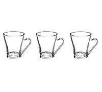 Bicchieri Tazzine Cappuccino Caffè manico in acciaio oslo 3 pezzi 22 cl