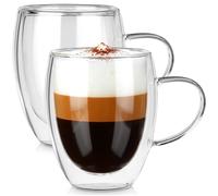 Bicchieri termici a doppia parete per caffè e tè, 320 ml, 2 pezzi.