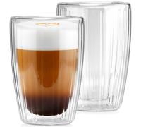 Bicchieri termici a doppia parete per caffè e tè, 350 ml, 2 pezzi.